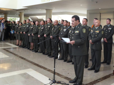 El general William René Salamanca anunció la nueva cúpula de la Policía Nacional