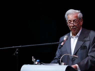 Mario Vargas Llosa, durante la apertura de la V Bienal literaria que lleva su nombre, en 2023.