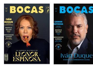 La portada de Bocas lleva a Leonor Espinosa. Iván Duque encabeza la versión digital.