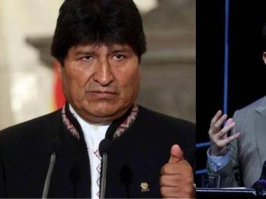 Evo Morales (izq.) y Gabriel Boric