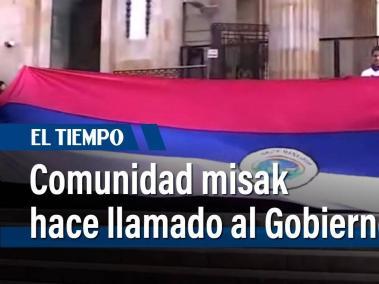 Nueva protesta indígena.400 miembros de la comunidad misak llegaron a la Plaza de Bolívar para exigir intervención del gobierno por aumento de homicidio, extorsión y secuestro en el Cauca.