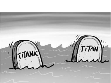 Luto de titanes - Caricatura de Beto Barreto