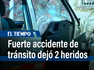 Fuerte accidente de tránsito en Suba dejó 2 heridos