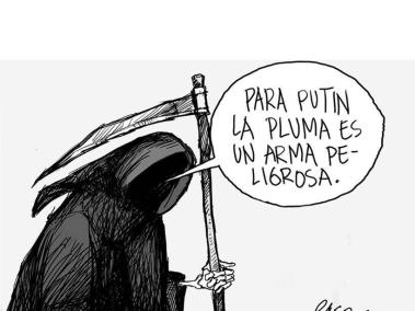 Misil ruso contra Kramatorsk - Caricatura de Guerreros