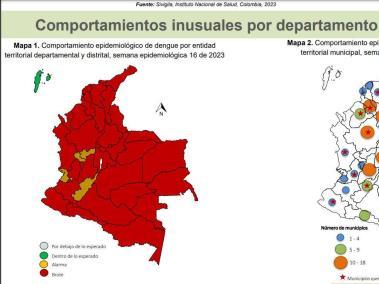 Mapa del dengue en Antioquia