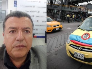 Hugo Ospina, líder de gremio de taxistas.
