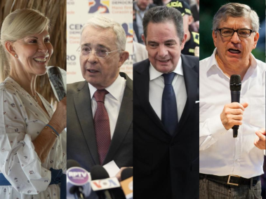 Dilian Francisca Toro, Álvaro Uribe, Germán Vargas Lleras, César Gaviria y Efraín Cepeda.