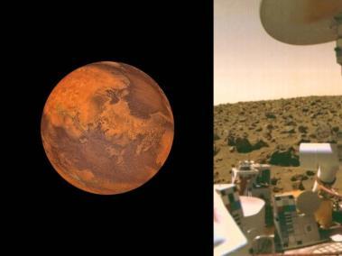El proyecto Viking tomo muestras del suelo marciano para analizarlas en busca de vida.