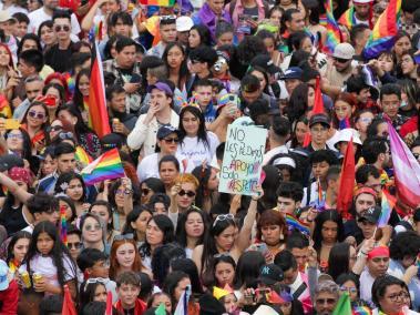 Marcha del orgullo LGBTIQ+ en Bogotá.