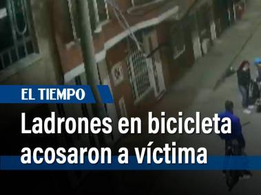 Ladrones en bicicleta acosaron a víctima