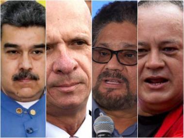 De izq. a der.: Nicolás Maduro, Hugo Carvajal, Iván Márquez, Diosdado Cabello y Clíver Alcalá.