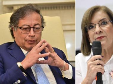 El presidente Gustavo Petro y la Procuradora Margarita Cabello.