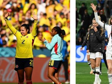 Colombia y Alemania en el Mundial femenino de fútbol.