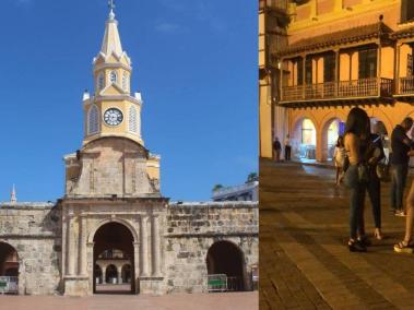 Prostitución en la Torre del Reloj, centro histórico de Cartagena.