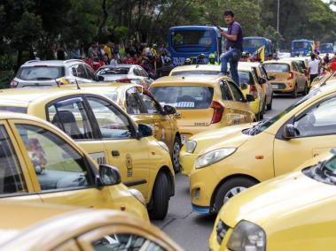 Balance del paro del gremio de taxistas en Bogotá