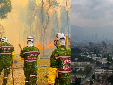 Los incendios forestales en cundinamarca afectan aire de Bogotá.
