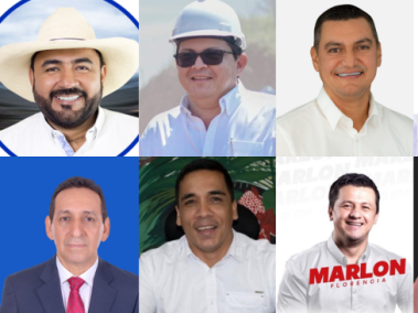 Algunos de los candidatos a reemplazar al alcalde actual,  Luis Antonio Ruiz Cicery.