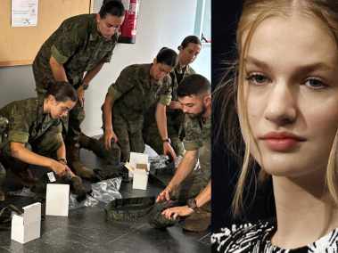 La princesa aparece en distintas estancias de la Academia General Militar de Zaragoza.
