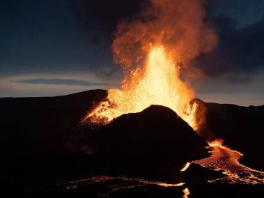 El volcán Fagradalsfjall, en la península de Reykjanes, Islandia.