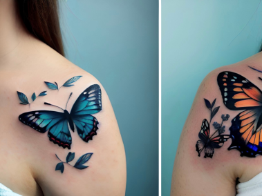 La mariposa morfo azul y la monarca son dos de las especies más representadas en los tatuajes.