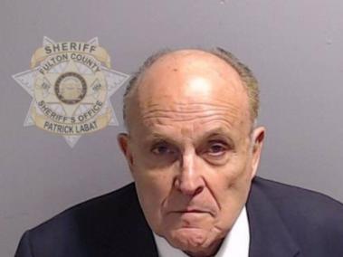 Foto de fichaje del exalcalde de Nueva York y abogado del expresidente de Estados Unidos Donald Trump, Rudy Giuliani.