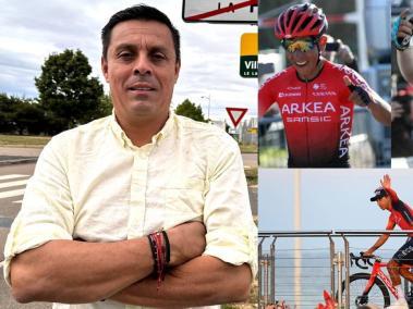Víctor Hugo Peña (izq.) dice que el ciclismo colombiano está en Cuidados Intensivos.