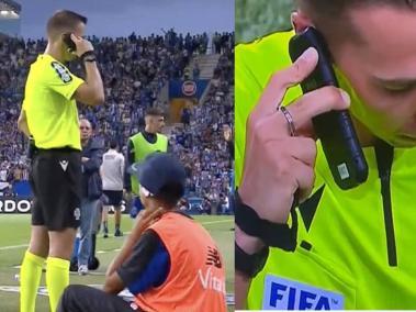 Miguel Nogueira anula un gol tras hablar por celular.