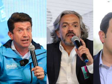 Los candidatos Diego Molano, Juan Daniel Oviedo y Rodrigo Lara.