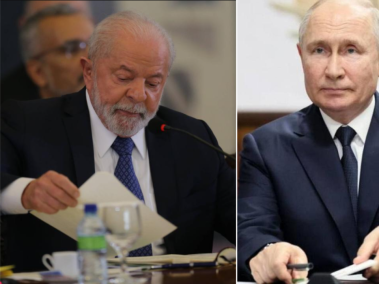 El presidente de Brasil, Lula da Silva, y el presidente ruso, Vladimir Putin.