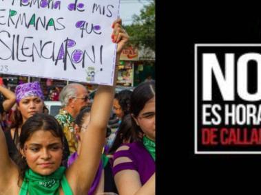 Marcha en protesta contra las violencias hacia las mujeres. Campaña 'No es hora de callar'.