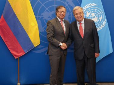 El presidente se reunió con el Secretario General de la ONU en Nueva York.