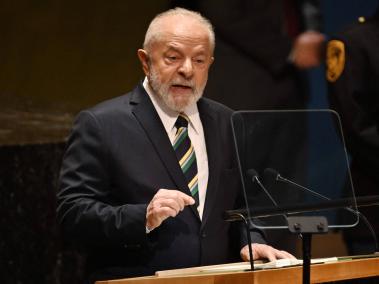 El presidente brasileño Luiz Inacio Lula da Silva pronuncia un discurso ante la 78ª Asamblea General de las Naciones Unidas.