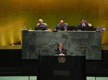 El presidente Gustavo Petro en la ONU. 19 de septiembre de 2023.