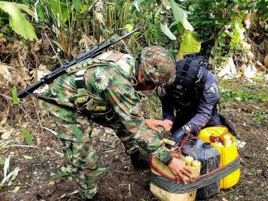 Los explosivos fueron ubicados en zona rural de Tumaco, Nariño.