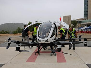 El taxi-dron que se usó Jerusalén