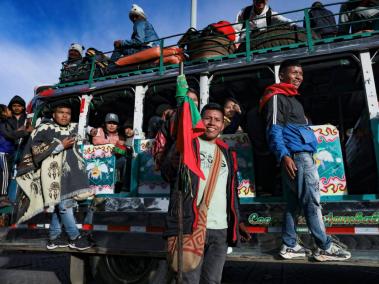 Más de 20 caravanas de indígenas llegaron a la capital.