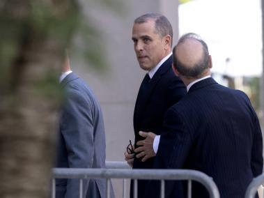 Hunter Biden antes de su llegada a la corte.