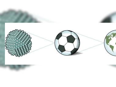 El tamaño de un punto cuántico es a un balón de fútbol, lo que a este a la Tierra.