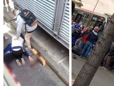 El pasajero fue arrollado por un bus de TransMilenio.