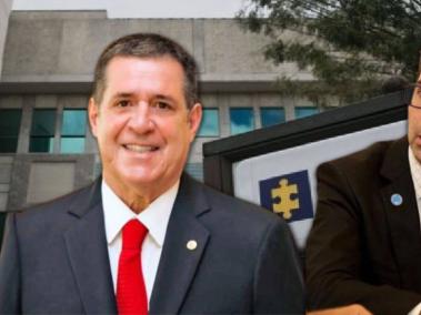 El expresidente paraguayo Horacio Cartes y el exfiscal Marcelo Pecci.