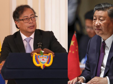 Gustavo Petro, presidente de Colombia, y Xi Jinping, presidente de China.