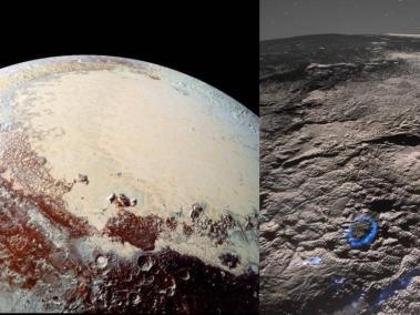 El cráter conocido como Kiladze arrojó lava helada en la superficie de Plutón.