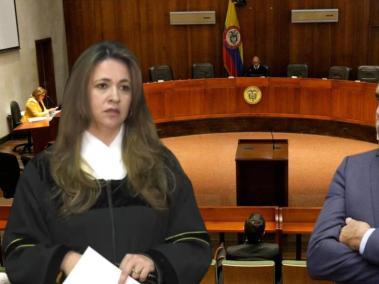 La magistrada Cristina Lomaban y el exsenador Armando Benedetti.