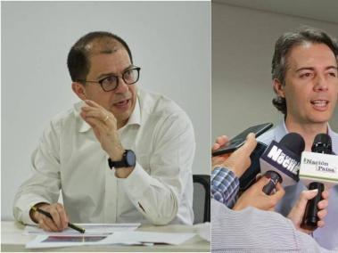 Fiscal Francisco Barbosa (izq.) y Daniel Quintero, exalcalde de Medellín (der.).