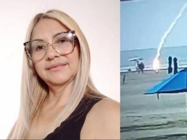 La madre de la mujer fallecida tras impacto de rayo en Cartagena.