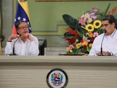 El presidente Gustavo Petro se reunió por más de cuatro horas con Nicolás Maduro en el palacio de Miraflores (Caracas)