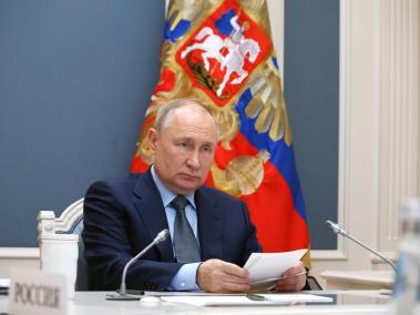 Vladimir Putin, presidente de Rusia, durante su intervención en el G20