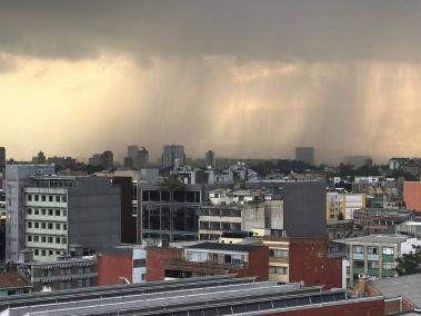 Fuertes lluvias en Bogotá.