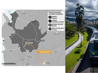 Propuesta de tren de alta velocidad entre Medellín y Bogotá