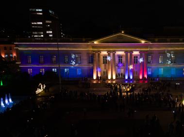 Bogota noviembre 27 de 2023.  Iluminación de Navidad en la  Casa de Nariño.  Fotos : presidencia